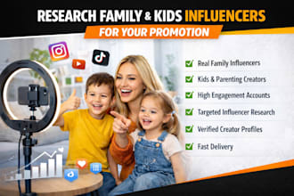 research family and kids influencers for your promotion