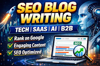 write SEO blog posts for tech, saas, ai, and b2b businesses