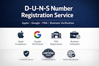 help with d u n s number for apple, google, fda form dun bradstreet
