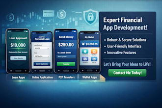develop an online payment app, p2p money transfer app, fintech app, wallet app
