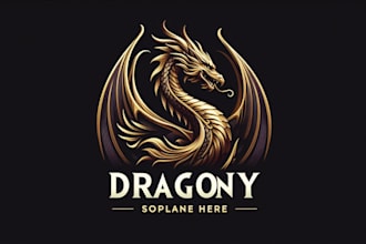 do high quality luxury dragon mascot logo with express delivery