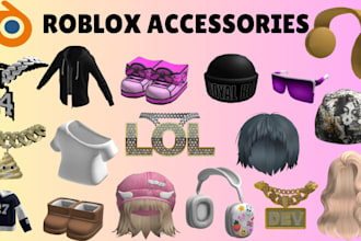 design custom roblox ugc accessories layered clothing hair hats chain necklace