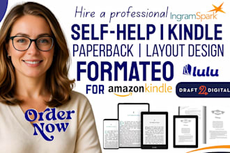 do selfhelp kindle book formatting paperback layout design for amazon kdp, lulu