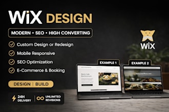 design wix website design, wix website redesign and wix business website design