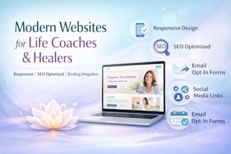 build a modern website for life coaches and spiritual mentors healers ministries
