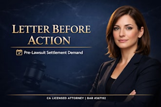 write a strong letter before action to resolve your legal dispute