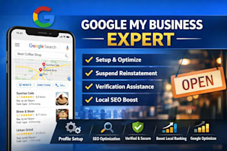 setup google my business, optimize gmb, reinstate gmb, gmb profile verification