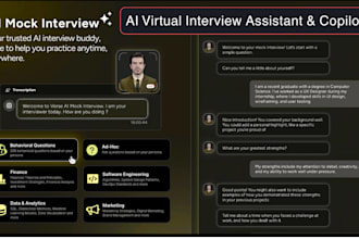 develop live ai virtual interview assistant, ai copilot, ai mock interviewer