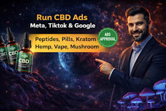 run peptide ads cbd campaign approval smoke ads supplement web marketing