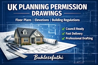 create uk planning permission drawings floor plans  building regulation drawings
