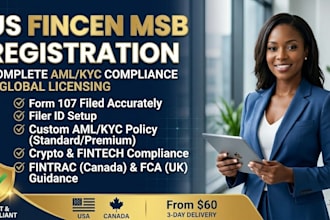 do US msb registration fincen filing, complete aml compliance, fca registration