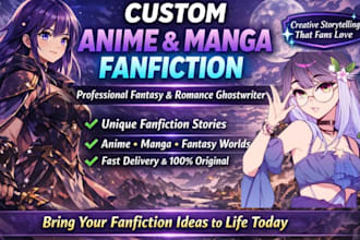 write custom anime manga and fantasy fanfiction as your ghostwriter