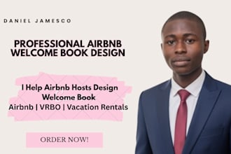 design a professional airbnb welcome book for your vacation rental guest