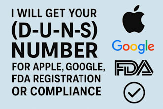 get your d u n s number for apple, google, or fda form bradstreet