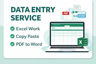 do excel data entry and spreadsheet work
