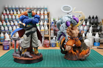3d print and paint anime figure resin 3d miniature model tabletop stl printing