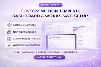 create a custom notion template dashboard workspace notion crm system