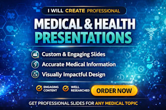 create professional medical and health presentations and ghost writing