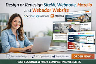 design redesign sitew webnode mozello and webador website