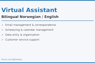 provide virtual assistant and administrative support