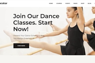 design wix dance studios website ballet school hip hop dance booking website