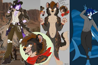 custom furry vrchat avatar fursona 3d anthro avatar furry 3d model vrchat furry