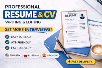 write or edit a professional resume CV that gets interviews