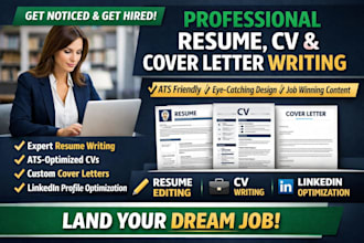 do professional resume writing, cv writing, cover letter writing, resume editing