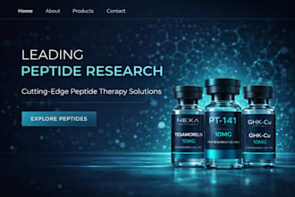 peptide hormone therapy clinic website design for anti aging centers