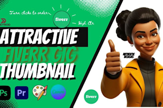 design clickable fiverr gig image, gig thumbnail and gig cover that converts