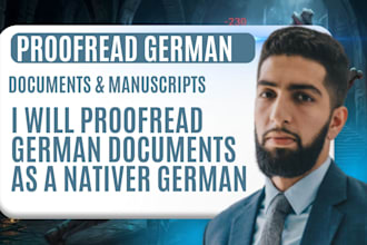 do native german proofreading for documents, article and localize german text