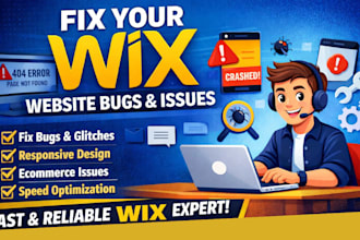 fix wix website bugs issues ecommerce bugs and optimize ecommerce website