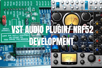 develop nrf52 firmware, vst au aax plugin, music production, midi, beats