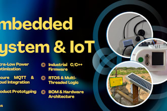 develop embedded systems and iot solutions for esp32 stm32