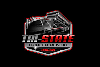 create high quality and beautiful dump trailer logo design