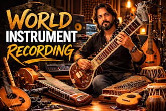 record qanun koto shamisen shakuhachi hurdy gurdy sitar veena lute