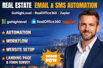 do gohighlevel real estate realoffice360 email sms automation zapier integration