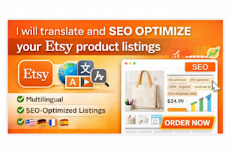 translate etsy product listings with SEO keyword optimization