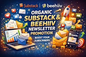 do organic substack promotion, beehiiv, substack newsletter to boost subscribers