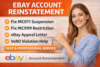 fix ebay mc011 mc999 suspension and do ebay account reinstatement appeal