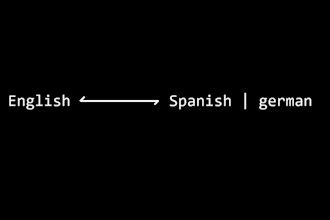 translate english to spanish, german