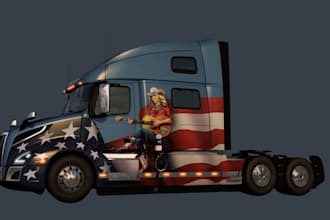 create realistic 3d car and truck models for games, rendering, petroleum truck