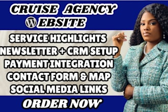 design wordpress cruise agency website travel cruise site vacation booking site