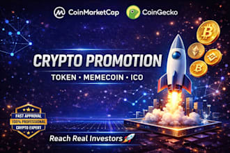 promote crypto token memecoin ico and web3 projects to real investors