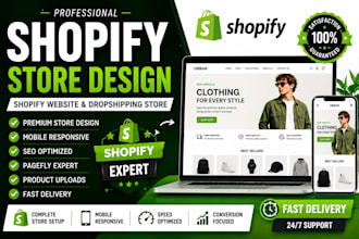 design shopify store,shopify website,dropshipping store