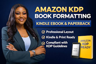 format your KDP book for print and ebook publishing on amazon