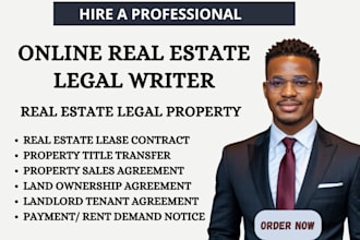 be online UK lawyer for real estate contract lease agreement and legal writing