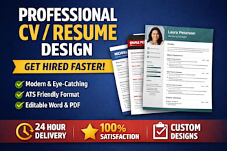 create or redesign a professional cv or resume that gets you hired