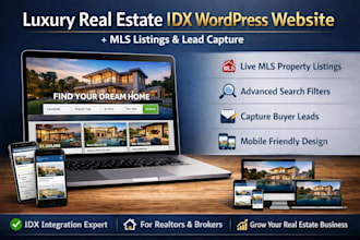 develop custom luxury real estate idx wordpress website with idx mls integration