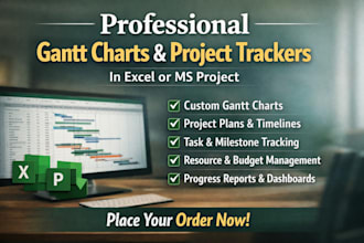 create accurate gantt charts and project trackers in excel or ms project